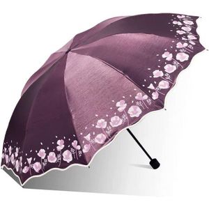 106 Cm Grote Parasol Regen Vrouwen Bloem Vouwen Dubbele Parasol Meisje Licht Vrouwelijke Uv Bescherming Paraplu