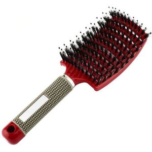 1Pc Detangling Kam Massage Haar Kam Krullend Haar Borstel Varkenshaar Borstel Salon Hair Styling Tools Kapper Accessoires