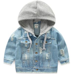 Baby Jongens Denim Jasje Casual Herfst Winter Jassen Voor Jongens Jas Kinderen Bovenkleding Jassen Jongens Kleding Kinderen Hooded Jas