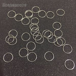 100 Pcs 12 Mm Chrome 304 Roestvrij Stalen Ringen Crystal Voor Kroonluchter Bal Onderdelen Kraal Gordijn Accessoires Aansluiten Achthoek Kralen