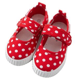 DB12636 Dave Bella Lente Baby Meisje Canvas Schoenen Pasgeboren Meisje Casual Schoenen Red Dot Schoenen