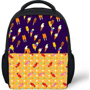 INSTANTARTS Baby Schooltassen voor Meisjes Grappige Ijs/Candy Afdrukken Kleuterschool Mini Schooltassen Casual kinderen Rugzakken