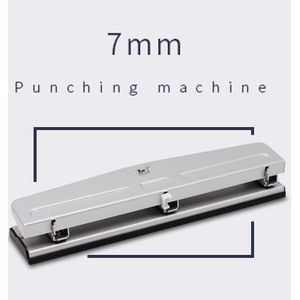 Diafragma 7Mm Drie-Gat Poreuze Metalen Punch A4 Bestand Binding Papier Punch Handmatige Punch Punch Dikte 12 (mm) punch 1-12 Pagina &#39;S