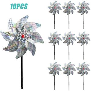 10Pcs Bird Repellent Pinwheel Anti Vogel Windmolen Sparkly Vogels Repeller Pinwheels Vogel Afschrikmiddel Voor Outdoor Tuin Decoratie