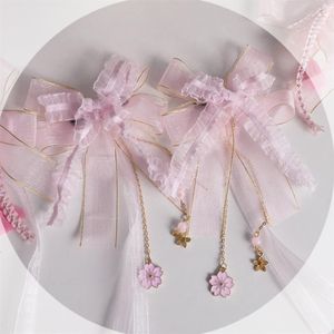 Lolita Leuke Kersenbloesem Haarspeld Wit Roze Haar Clip Japanse Meisjes Student Zoete Haarband Handgemaakte Haar Ornamenten Cosplay