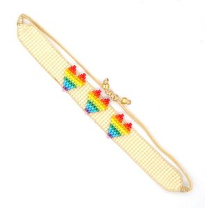 Go2boho Miyuki Vriendschap Armbanden Cadeau Voor Meisje Pulseras Boho Armband Voor Vrouwen Kraal Sieraden Trendy Hart Kleurrijke Sieraden