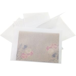 100 Stks/partij Leeg Doorschijnend Velijn Enveloppen Diy Multifunctionele Card Envelop