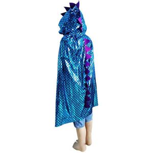 Kids Halloween Kostuums Draak Glitter Schaal Hooded Mantel Unisex Kids Jongens Meisjes Dinosaurus Mantel Dinosaurus Spelen Fantasy