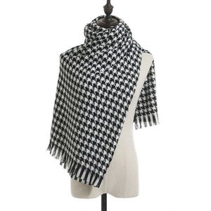 Mode Plaid Sjaal Voor Vrouwen Winter Pashmina Cashmere Sjaals Warm Solid Kinderen Kwastje Rooster Outdoor Lange Sjaals