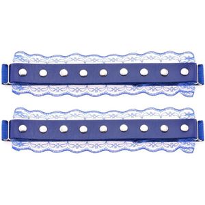 12 Kleuren 1 Paar Vrouwen Vrouwelijke Been Kousenband Klinknagels Meisjes Lace Trim Decoratieve Riem Verstelbare Been Lus Bretels