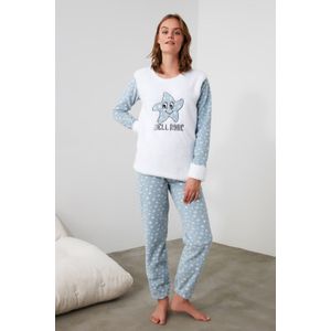 Trendyol Star Embroideried Wellsoft Pyjama Set THMAW21PT0259