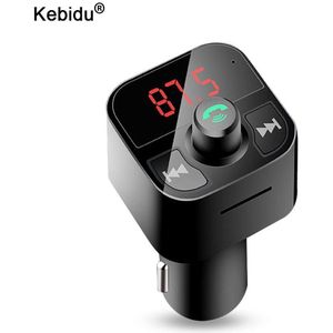 Kebidu Auto Bluetooth Fm-zender Modulator 3.1A Dual Usb-poorten Car Charger MP3 Speler Draadloze Audio Receiver Handenvrij Kit