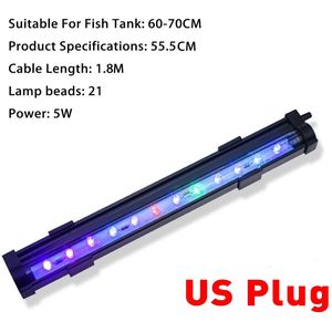 100-240V Aquarium LED Bar Licht Waterdicht Aquarium Licht 15-55.5CM Onderwater LED Licht Lamp voor Aquaria Decor Verlichting