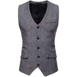 Jurk Vesten Voor Mannen Slim Fit Heren Pak Vest Mannelijk Vest Gilet Homme Casual Mouwloze Formele Zakelijke Jas