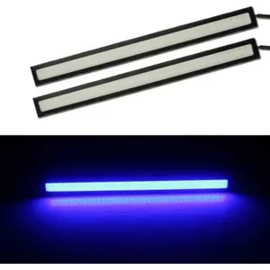 2 Stuks 17 Cm COB LED Strip – Dagrijverlichting & Mistlamp In Koud Wit, Waterdicht & Flexibel Voor Auto (10-16V)