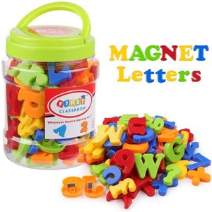 Magnetische 78Pcs Letters Cijfers Alfabet Hoofdstad & Lagere Case Leren Speelgoed Koelkast