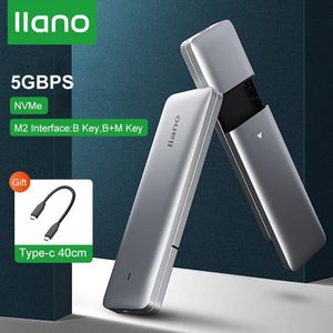 Llano M2 Nvme/Ssd Case Behuizing M.2 Naar Usb 3.0 Ssd Adapter Voor Ngff/Nvme Pcie B/M/B & M Sleutel Ssd Drive Disk Type C Kabel 40/50Cm