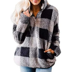 Casual Fluffy Vrouwen Zip Up Faux Fur Winter Fleece Sweater Dames Trui Comfortabele Sportkleding Jas