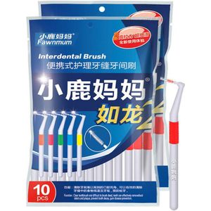 10 Stks/set Ultra-Fijne Hoofd Rager L-Vormige Zachte Haren Rager Professionele Oral Care Tools