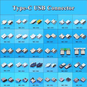 30Model 30 Pc Micro Usb Type C Connector Vrouwelijke Charging Dock Poort Plug Type-C Socket Jack voor Xiaomi 5 Redmi Huawei Honor