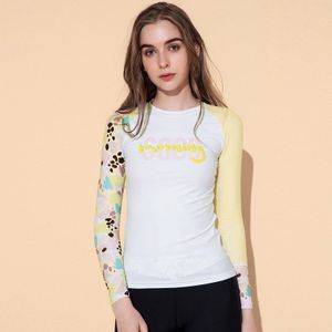 Vrouwen Sneldrogende Tweedelige Split Lange Mouwen Zonnebrandcrème Shirt UPF50 + Water Sport Snorkelen Surfen pak Top + Broek 2022