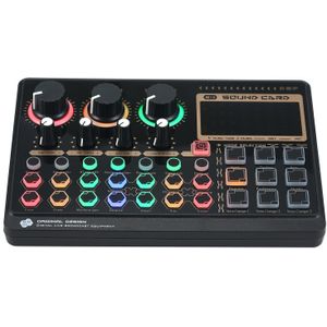 X6mini Externe Live Geluidskaart Mini Sound Mixer Board Kleur Backlight Knoppen Met 14 Speciale Effecten Bt Aansluiting Voor Laptop
