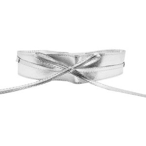Mode Effen Kleur Faux Leather Taille Riem Wrap Tie Brede Corset Jurk Decor классический ремень envio gratis