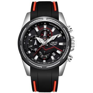 LUIK Siliconen Band Heren Horloges Top Brand Luxe Waterdichte Sport Chronograph Gold Quartz Horloge Reloj Hombre + Box