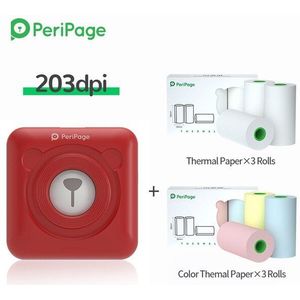Mini Printer Label Printer 203Dpi Foto Foto Ontvangst Bluetooth Draadloze A6 Peripage Sticker Printer Draagbare Thermische Printer