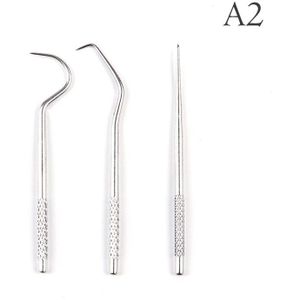 Roestvrij Staal Tandenstoker Set Orale Reiniging Tand Flossen Herbruikbare Hanger Tandenstoker Buis Sterker Dental Floss Cleaning Tools