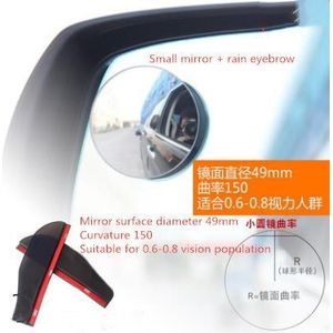 Achteruitkijkspiegel kleine ronde spiegel auto oneindige glas 360 graden blind gebied reflecterende omkeren spiegel CD50 Q02