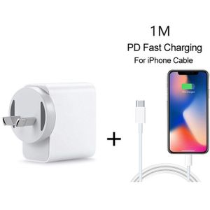 18W Pd Type-C Snelle Oplader Voor Apple Iphone 11 Pro Xr Xs Max Power Mobiele Telefoon Snel charger Us Uk Eu Au Pd Adapter Met Kabel