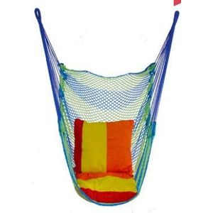 Zomer ademende lichtgewicht netto opknoping stoel enkele hangmat swing outdoor mesh hangmat met kussen