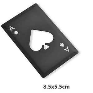 Cool Black Poker Card Bier Flesopener Rvs Wedding Party Banquet Souvenirs Keuken Eetkamer Bar Gereedschap Tafel