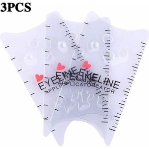 3 Stuks/set Diy Eyeliner Kaart Eyeliner Tekening Aid Gerookte Wenkbrauwen Eyeliner Kaart Template Eyeliner Kaart Baffle Q7A8