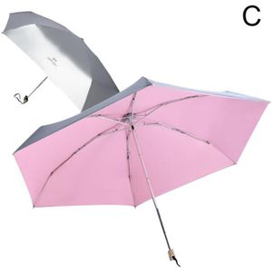 Outdoor Titanium Zilver Platte Vijf Fold Paraplu Voor Zowel Regen En Zon Paraplu Regen Vrouwen Kleine Paraplu Thuis Leveringen