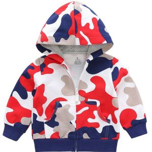 Sodawn Kinderen Hooded Jassen Jongen Meisjes Katoenen Camouflage Rits Lange Mouwen Casual Peuter Baby Outdoor Jassen 6-24M