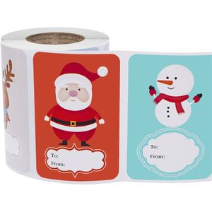 250Pcs Kerstman Sneeuwpop Verpakking Snoep Bag Stickers Kerst Decoraties Voor Thuis Kinderen Jaar presenteert