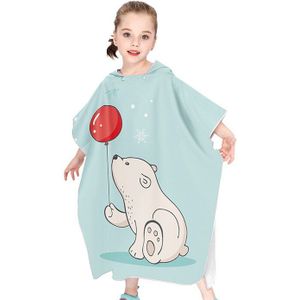 Microfiber Kids Strand Badjas Veranderende Gewaad Poncho Met Kap Surf Poncho Compact Quick Dry Hooded Handdoeken