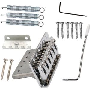 1 Set 6String Platte Zadel Enkele Tremolo Brug Voor Elektrische Gitaar N0HA