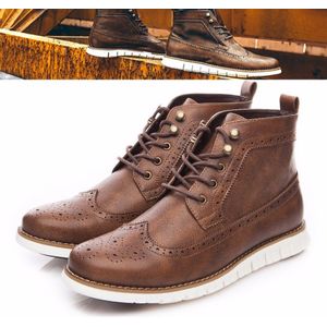 39-47 Mannen Laarzen Retro Comfortabele Top Casual Lederen Magnum Mannen Laarzen # AF6076