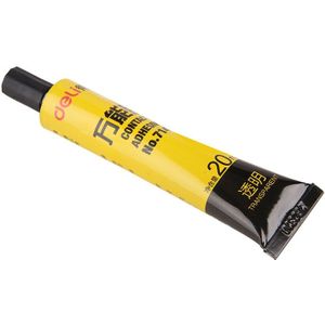 Deli 20 ml super lijm instant sneldrogende cyanoacrylate adhesive sterke bond fast lederen rubber metalen hout kantoorbenodigdheden