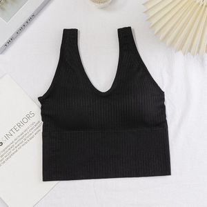 Naadloze Vest Vrouwen Sport Hemdje Draadloze Tanks Mode Effen Kleur Ondergoed Dames Tube Top