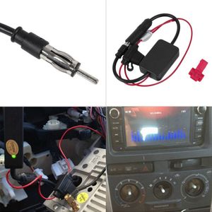 Zwart 12V Auto Auto Radio Signaal Versterker Ant-208 Auto Fm Antenne Booster #