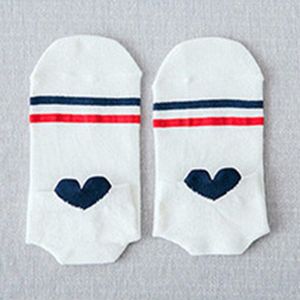 3 Pairs Katoen Womens Sokken Rood Hart Leuke College Eenvoudige Stijl Studenten Vrouwelijke Sokken Meias Ademend Lente Zomer Kawaii Sox