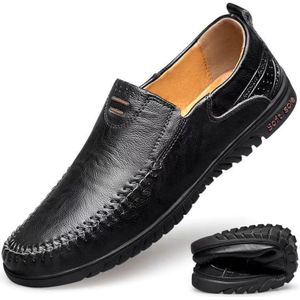 Britse Instappers Mode Lederen Schoenen Low Cut Ademend Peas Schoenen Zacht Leer Zachte Zool Business Casual Mannen schoenen