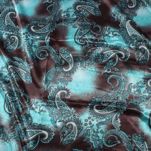 Vintage Polyester Charmeuse Satijnen Stof Paisley Bloemenprint Voor Sjaals Jurken Verkocht Door Yard