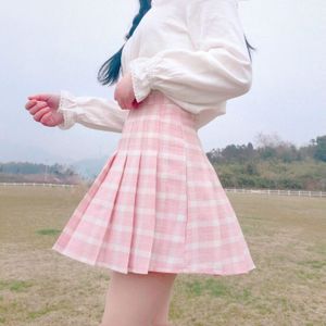 Harajuku Vrouwen Rok Preppy Stijl Plooi Rokken Japanse Mini Leuke School Uniformen Saia Faldas Dames Jupe Kawaii Rok