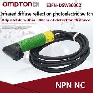 E3FN-DSW300C2 Npn Nc Infrarood Diffuse Reflectie Optische Switch 0-200Cm (Verstelbare Detectie Range40-200cm)