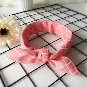 Leuke Kinderen Sjaal Plaid Patroon Katoenen Sjaal Baby Kleine Vierkante Sjaal Lente Zomer Decoratie Voor Haar Wrist Band